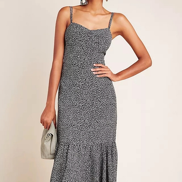 NWT Anthropologie Tina Flounced Midi Dress - Picture 5 of 14